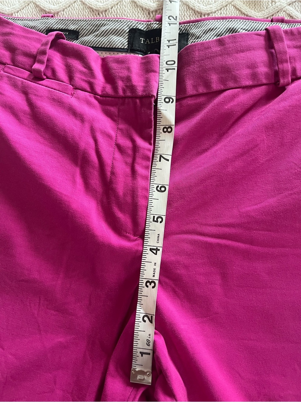 Talbots Fuchsia Straight-Leg Capri Curvy style Pants Size 6 - Picture 9 of 14